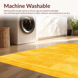 Ultra Soft Area Rug, Non Slip, Stain Resistant, Washable Area Rugs for Living Room, Bedroom, Rustic Earthy Bright Accent(Yellow)
