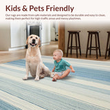 Ocean Breeze Striped Patio Easy Care Design(Blue)