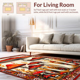 Charming Earthy Toned Mushroom Motif(Red)