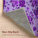 Ultra Soft Area Rug, Non Slip, Stain Resistant, Washable Area Rugs for Living Room, Bedroom, Dynamic Vibrant Shag Design(Purple)