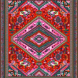 Ultra Soft Area Rug, Non Slip, Stain Resistant, Washable Area Rugs for Living Room, Bedroom, Vibrant Nature-Inspired Yoga Space Plush Carpet(Red)