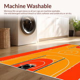 Ultra Soft Area Rug, Non Slip, Stain Resistant, Washable Area Rugs for Living Room, Bedroom, Contemporary Graphic Sports Appeal(Orange)