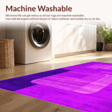 Ultra Soft Area Rug, Non Slip, Stain Resistant, Washable Area Rugs for Living Room, Bedroom, Contemporary Textured Overtufted Design(Purple)