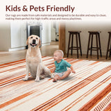 Ultra Soft Area Rug, Non Slip, Stain Resistant, Washable Area Rugs for Living Room, Bedroom, Distressed Soft Shag Pattern(Brown)