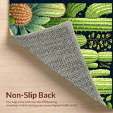 Whimsical Leafy Patterned Mat(Green)