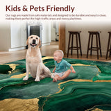 Elegant Green Abstract Swirl(Green)