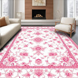 Graceful Bird Motif with Delicate Blooms(White)