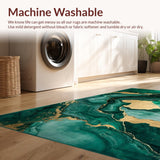 Emerald Gold Abstract Swirl Design(Green)