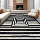 Ultra Soft Area Rug, Non Slip, Stain Resistant, Washable Area Rugs for Living Room, Bedroom, Elegant Modernist Animal Print Design(Black)
