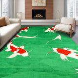 Ultra Soft Area Rug, Non Slip, Stain Resistant, Washable Area Rugs for Living Room, Bedroom, Serene Coastal Aquatic Vibes(Green)