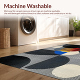 Ultra Soft Area Rug, Non Slip, Stain Resistant, Washable Area Rugs for Living Room, Bedroom, Chic Textured Animal Print Design(Black)
