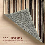 Ultra Soft Area Rug, Non Slip, Stain Resistant, Washable Area Rugs for Living Room, Bedroom, Contemporary Chic Striped Elegance(Beige)