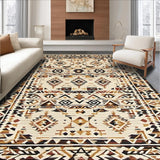 Ultra Soft Area Rug, Non Slip, Stain Resistant, Washable Area Rugs for Living Room, Bedroom, Luxurious Abstract Floral Touch(Beige)