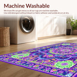Ultra Soft Area Rug, Non Slip, Stain Resistant, Washable Area Rugs for Living Room, Bedroom, Dreamy Color Palette Design(Purple)