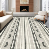 Ultra Soft Area Rug, Non Slip, Stain Resistant, Washable Area Rugs for Living Room, Bedroom, Scalloped Bow Knot Preppy Style Accent Rug(Gray)