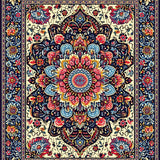 Ultra Soft Area Rug, Non Slip, Stain Resistant, Washable Area Rugs for Living Room, Bedroom, Eclectic Multicolor Living Room Area Rug Soft Plush(Red)