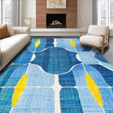 Ultra Soft Area Rug, Non Slip, Stain Resistant, Washable Area Rugs for Living Room, Bedroom, Playful Scalloped Rug(Blue)