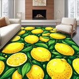 Ultra Soft Area Rug, Non Slip, Stain Resistant, Washable Area Rugs for Living Room, Bedroom, Cheerful Playful Fruit Aesthetic(Yellow)