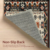 Ultra Soft Area Rug, Non Slip, Stain Resistant, Washable Area Rugs for Living Room, Bedroom, Tribal Chic Earthy Aesthetic(Gray)