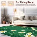 Ultra Soft Area Rug, Non Slip, Stain Resistant, Washable Area Rugs for Living Room, Bedroom, Irregular Floral Anti-Slip Floor Mat for Indoor Yoga Space(Pink)