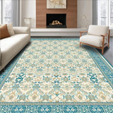 Modern Abstract Beige and Azure Area(Beige)