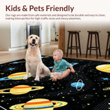 Ultra Soft Area Rug, Non Slip, Stain Resistant, Washable Area Rugs for Living Room, Bedroom, Astronomical Bold Patterned Decor(Yellow)