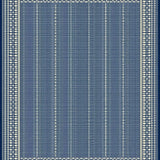 Elegant Curved Navy Motif(Blue)