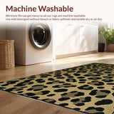 Ultra Soft Area Rug, Non Slip, Stain Resistant, Washable Area Rugs for Living Room, Bedroom, Stylish Khaki Animal Style(Beige)