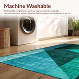 Ultra Soft Area Rug, Non Slip, Stain Resistant, Washable Area Rugs for Living Room, Bedroom, Fresh Understated Coastal Charm(Blue)