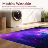 Ultra Soft Area Rug, Non Slip, Stain Resistant, Washable Area Rugs for Living Room, Bedroom, Vivid Celestial Starfield Motif(Purple)