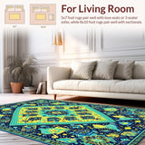 Contemporary Ethnic Medallion Style(Blue)