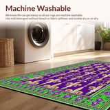 Ultra Soft Area Rug, Non Slip, Stain Resistant, Washable Area Rugs for Living Room, Bedroom, Stylish Seasonal Decor Influence(Purple)