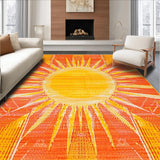 Ultra Soft Area Rug, Non Slip, Stain Resistant, Washable Area Rugs for Living Room, Bedroom, Dynamic Modern Sunny Vibe(Yellow)