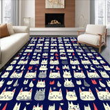 Ultra Soft Area Rug, Non Slip, Stain Resistant, Washable Area Rugs for Living Room, Bedroom, Playful Quirky Animal Motif(Black)