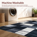 Distressed Geometric Floor Accent(Black)