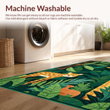 Ultra Soft Area Rug, Non Slip, Stain Resistant, Washable Area Rugs for Living Room, Bedroom, Colorful Nature-Inspired Design(Green)