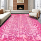 Ultra Soft Area Rug, Non Slip, Stain Resistant, Washable Area Rugs for Living Room, Bedroom, Fun Artistic Animal Silhouette(Pink)
