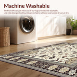 Ultra Soft Area Rug, Non Slip, Stain Resistant, Washable Area Rugs for Living Room, Bedroom, Wild Sahara Animal Print Deep Brown Cream Ivory Grey(Beige)