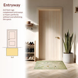 Ultra Soft Area Rug, Non Slip, Stain Resistant, Washable Area Rugs for Living Room, Bedroom, Artistic Nature-Inspired Insect Motif(Beige)