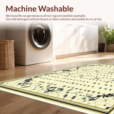 Ultra Soft Area Rug, Non Slip, Stain Resistant, Washable Area Rugs for Living Room, Bedroom, Scrollwork Beige Area Stylish Entryway(Beige)