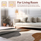 Ultra Soft Area Rug, Non Slip, Stain Resistant, Washable Area Rugs for Living Room, Bedroom, Modern Warm Neutral Aesthetic(Gray)