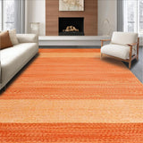 Ultra Soft Area Rug, Non Slip, Stain Resistant, Washable Area Rugs for Living Room, Bedroom, Vibrant Cozy Textured Experience(Orange)