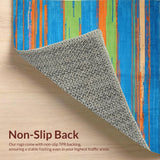 Modern Multicolor Abstract Lines(Blue)
