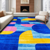 Playful Swirling Abstract Shapes(Blue)