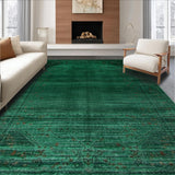 Ultra Soft Area Rug, Non Slip, Stain Resistant, Washable Area Rugs for Living Room, Bedroom, Lush Tropical Print Design(Green)