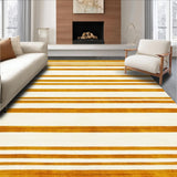 Ultra Soft Area Rug, Non Slip, Stain Resistant, Washable Area Rugs for Living Room, Bedroom, Vintage Striped(Yellow)
