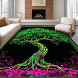 Ultra Soft Area Rug, Non Slip, Stain Resistant, Washable Area Rugs for Living Room, Bedroom, Psychedelic Nature-Inspired Fusion(Green)