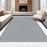 Ultra Soft Area Rug, Non Slip, Stain Resistant, Washable Area Rugs for Living Room, Bedroom, Chic Monochrome Geometric Aesthetic(Gray)