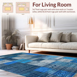 Artistic Blue Tiled Design Element(Blue)