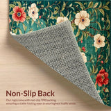 Ultra Soft Area Rug, Non Slip, Stain Resistant, Washable Area Rugs for Living Room, Bedroom, Sophisticated Nature-Inspired Pattern(Blue)